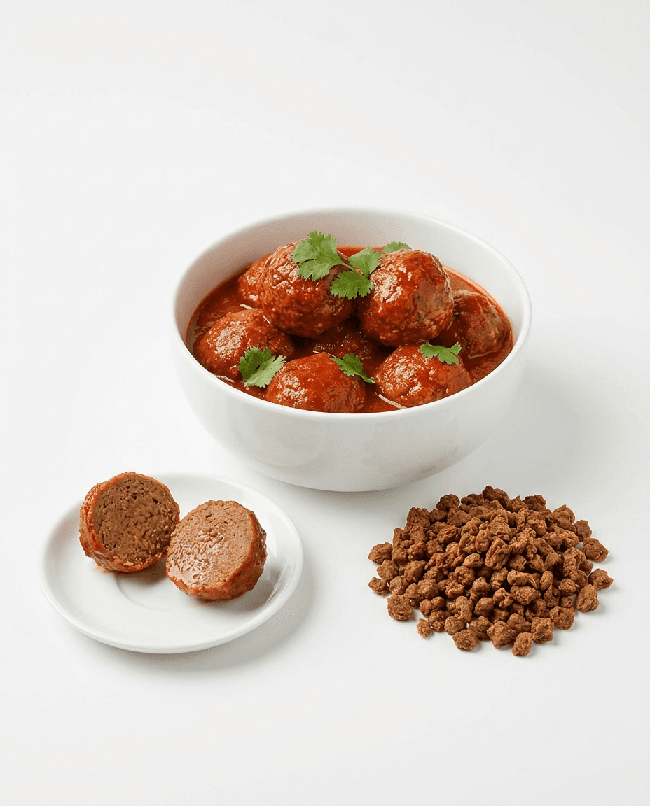 Albóndigas y picadillo